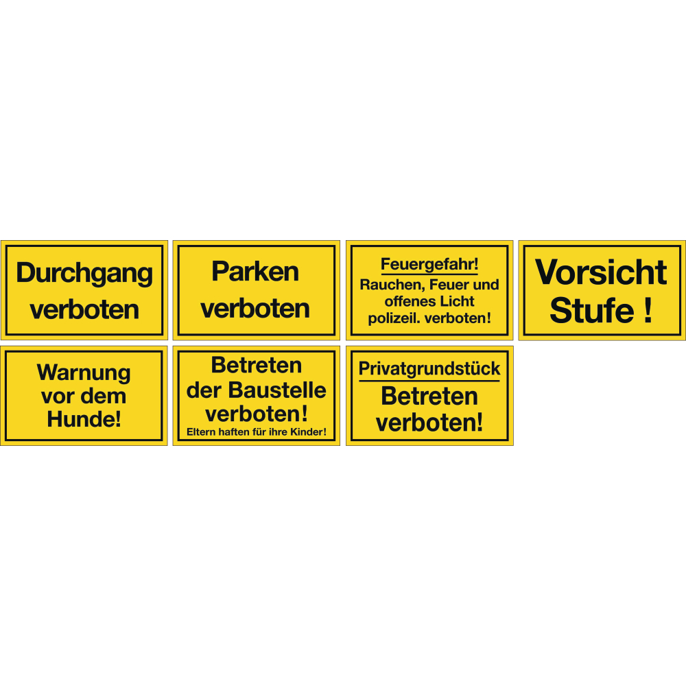 Schild Parken verboten 250x150mm