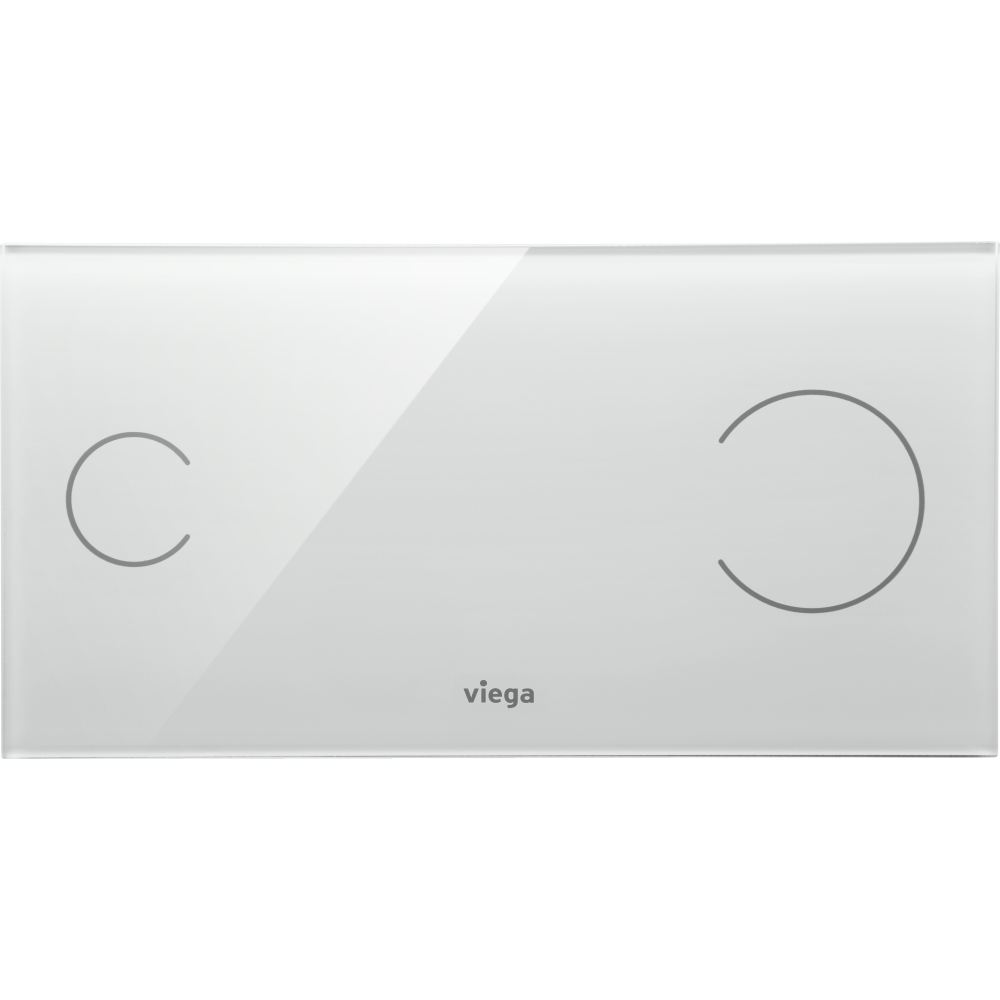 Viega WC Betätigungsplatte 8352.12 in 271 x 140mm, Glas/hellgrau