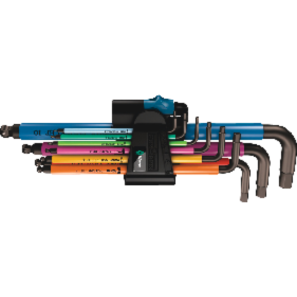 Winkelschraubendreher- Satz Multicolor mit Haltefunktion 9-teilig