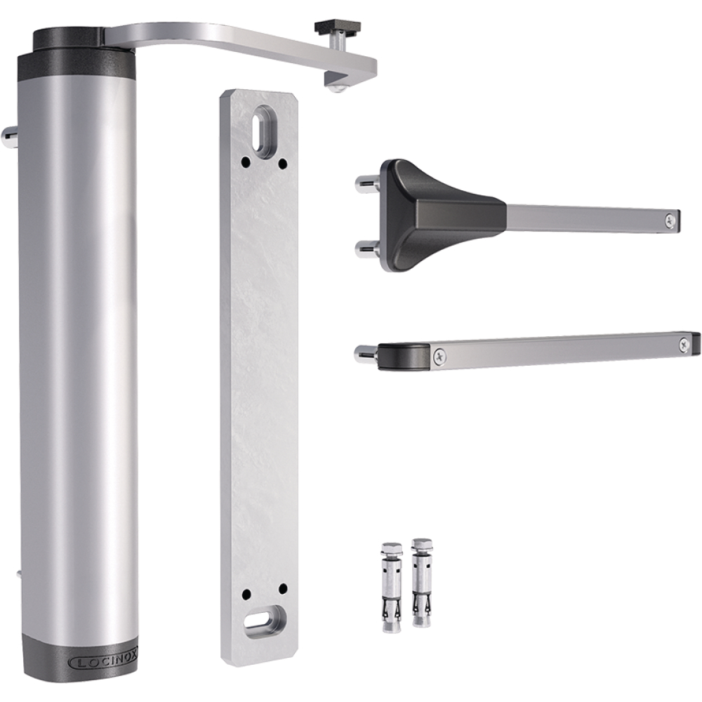 Türschließer vertikal für Wandmontage Locinox VERTICLOSE-2-WALL silber