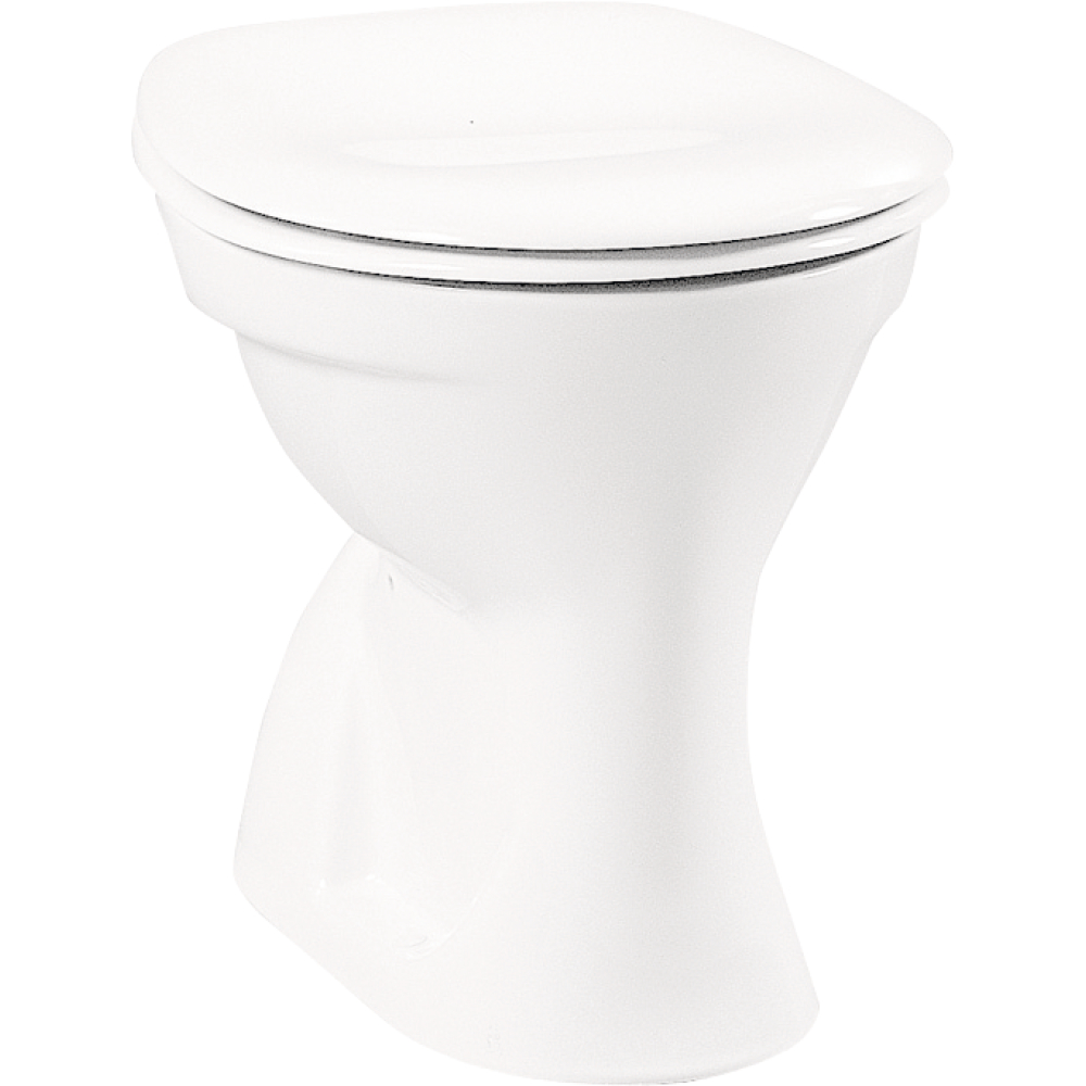 FORMAT Basic Stand-Flachspül-WC 36x47,5cm, Abgang senkrecht, weiß