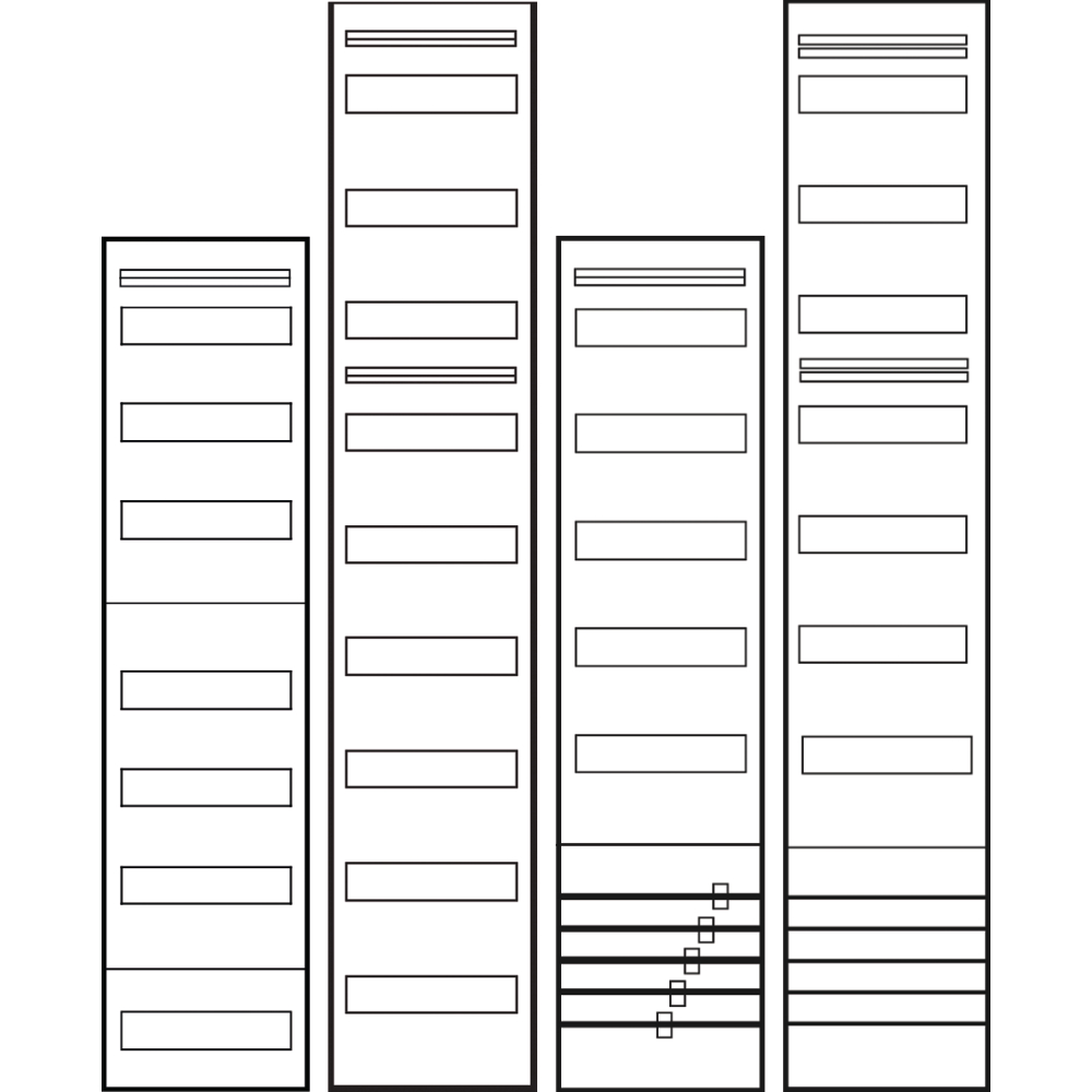 ABN Verteilerfeld BH7 7-reihig V17N