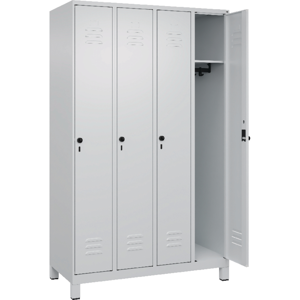 Garderobenschrank m.Füßen B1200xT500xH1950 Korpus RAL 7035