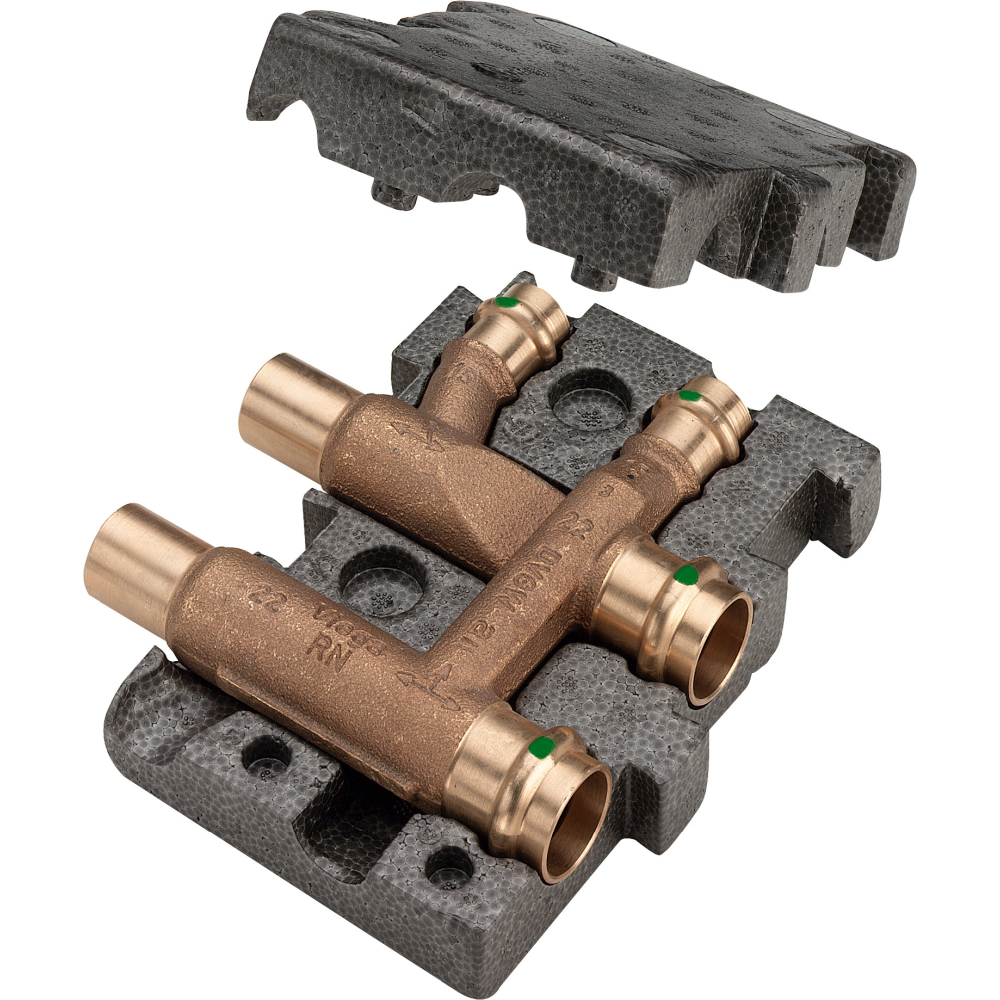 Viega Estrichverteiler mit SC Profipress Therm 2252 in 22x15x22mm Rg