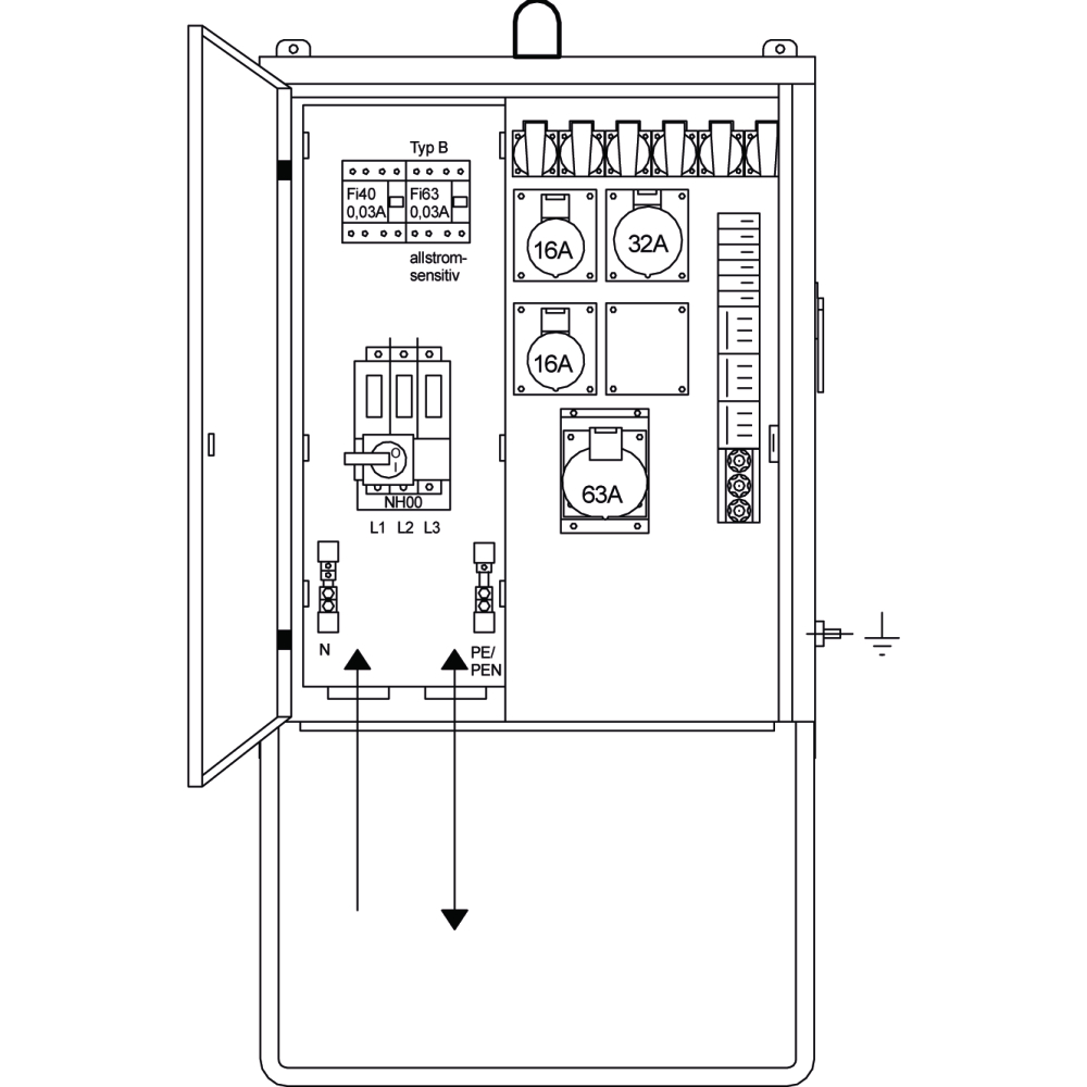 Verteilerschrank V 80.2/211-6 #7280