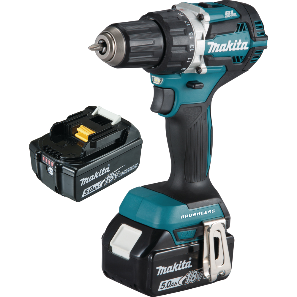 Makita Akku-Bohrschrauber 18V DDF484RTJ 54Nm 2x5,0Ah + DC18RC MAKPAC
