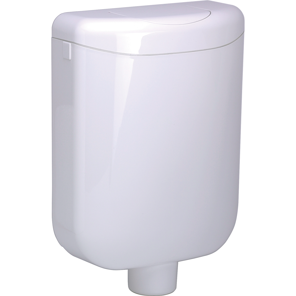 Spülkasten ecoLux Aufputz 6 l, beige Spül-/Stopp-Taste mittig