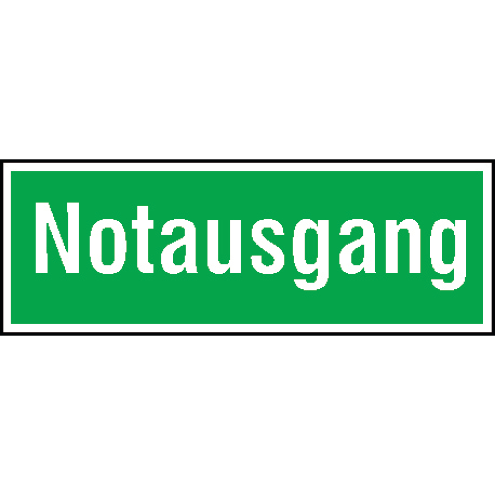 Schild Alu 105x297 mm Notausgang