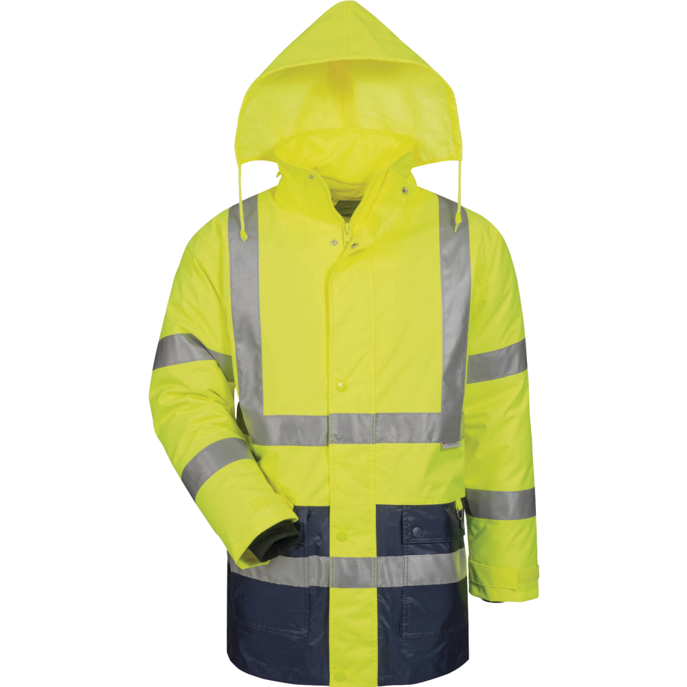 SAFESTYLE® 2IN1 Warnschutz-Parka SEBASTIAN fluoreszierend gelb/blau Gr.M