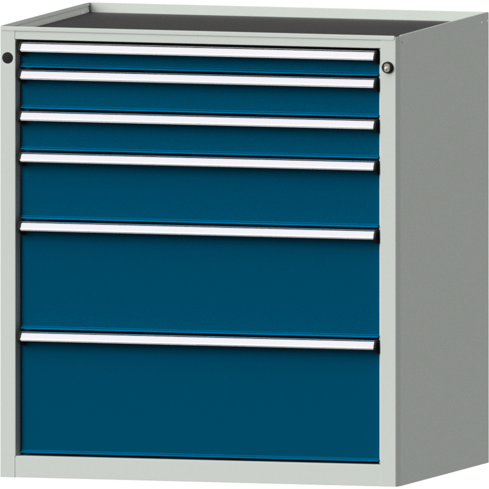 Schubladenschrank 3005 750x600mm, 6 SL,7035/5010