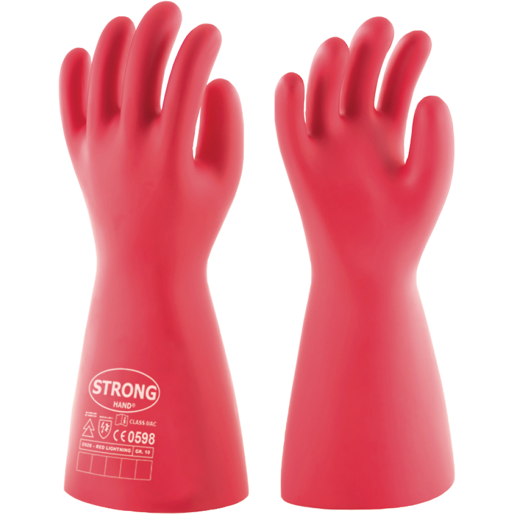 Stronghand® Elektriker-Handschuh RED LIGHTNING rot Gr.10