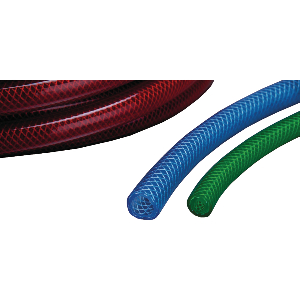 Gewebeschlauch PVC 81B mit Einlage 13x3,0mm 50m blau transparent APD