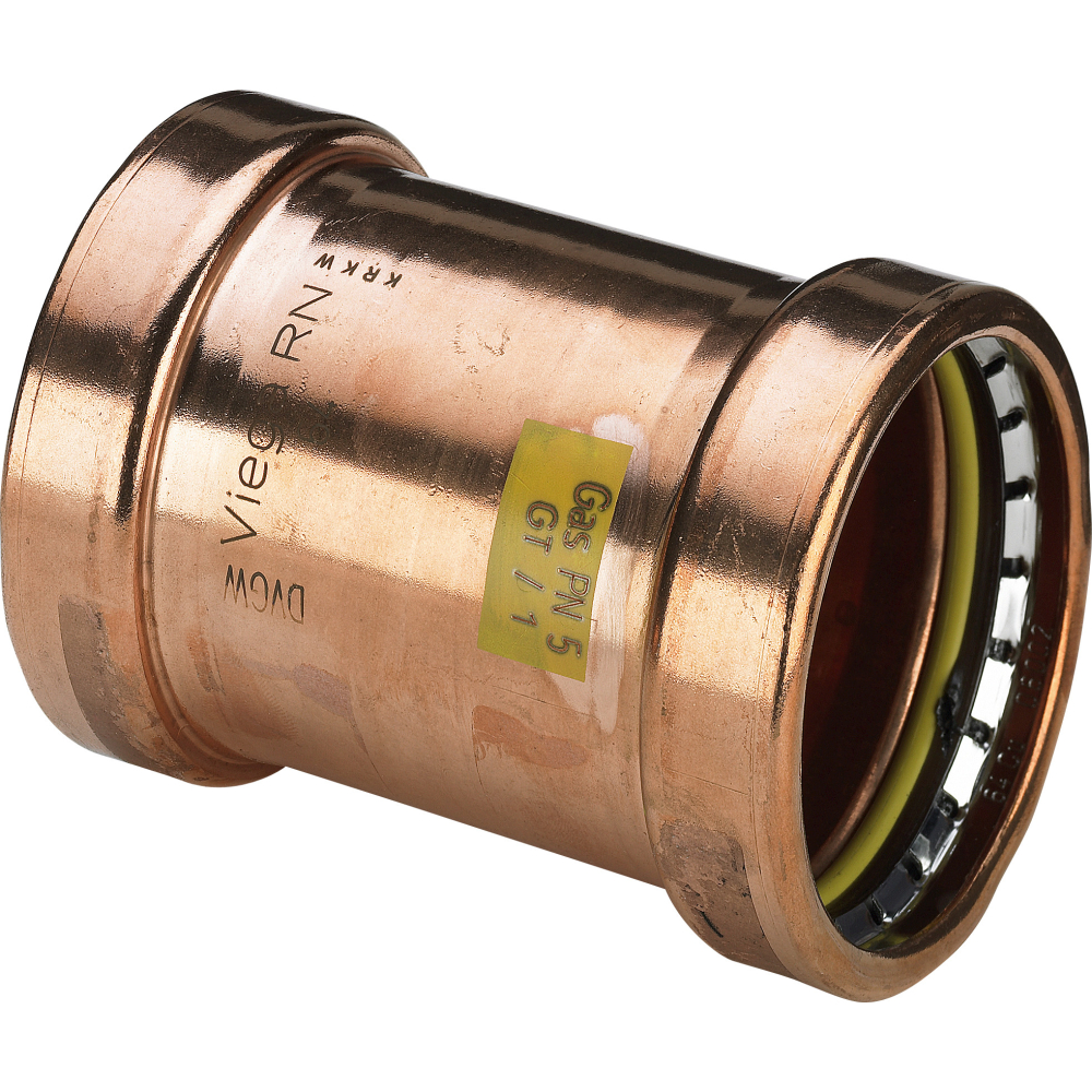 Viega Schiebemuffe Profipress G XL 2615.5XL für Gas in 64,0mm Rotguss