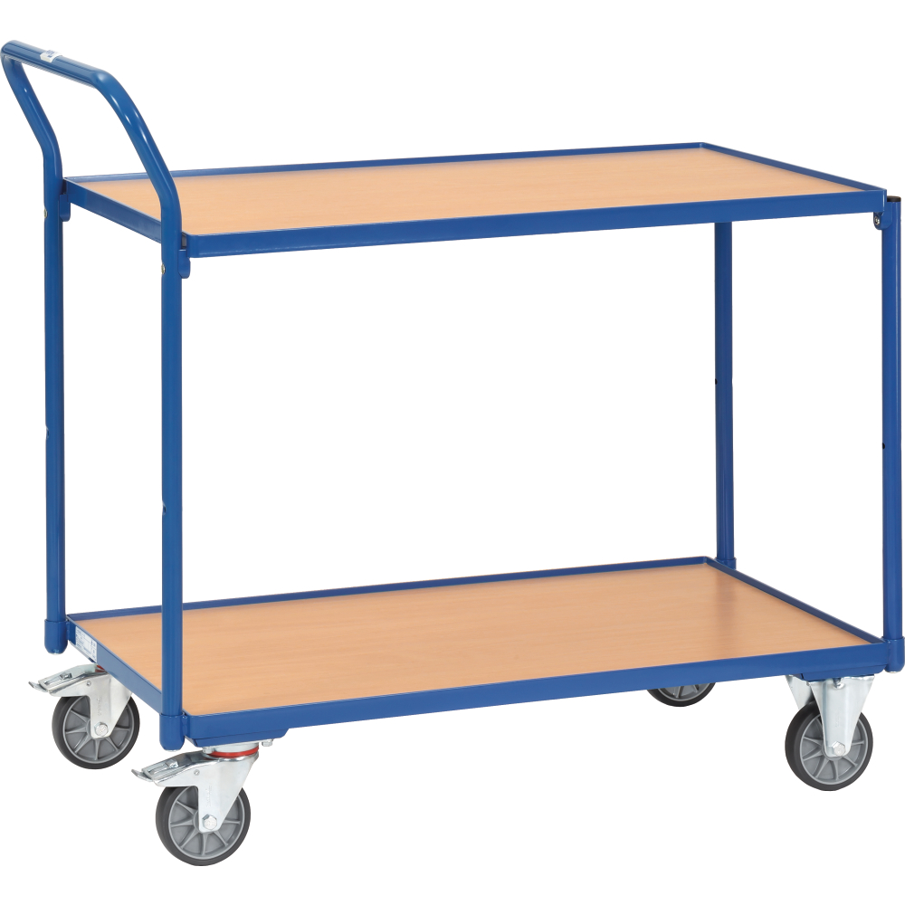 Tischwagen 2742 2 Böden RAL 5007 1000x600mm Tragkraft 300kg