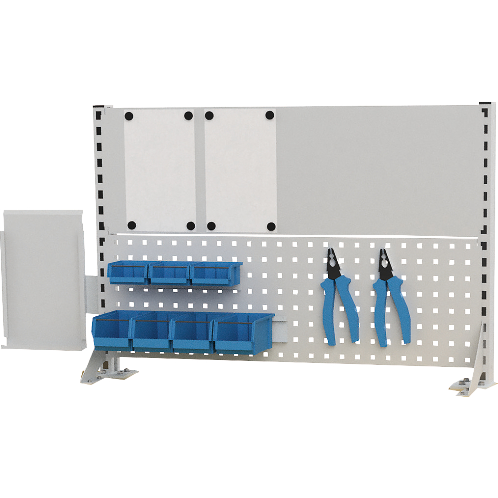 Multi-Wand-Aufbau 1000, 1x Lochwand, 1x Magnet wand, 1x Info-Tasche