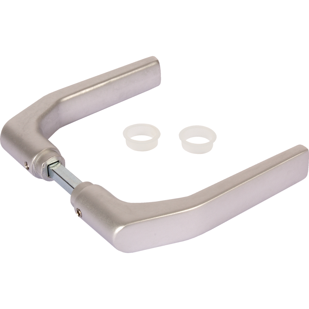 Drückerpaar für Einsteckschlösser Aluminium mit 120mm Drückerstift