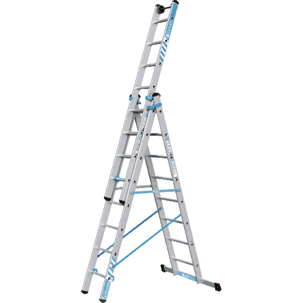 Skymaster Plus X - Mehrzweckleiter 3x12 Leiterlänge max 8,61m, Arbeitshöhe 9,15m