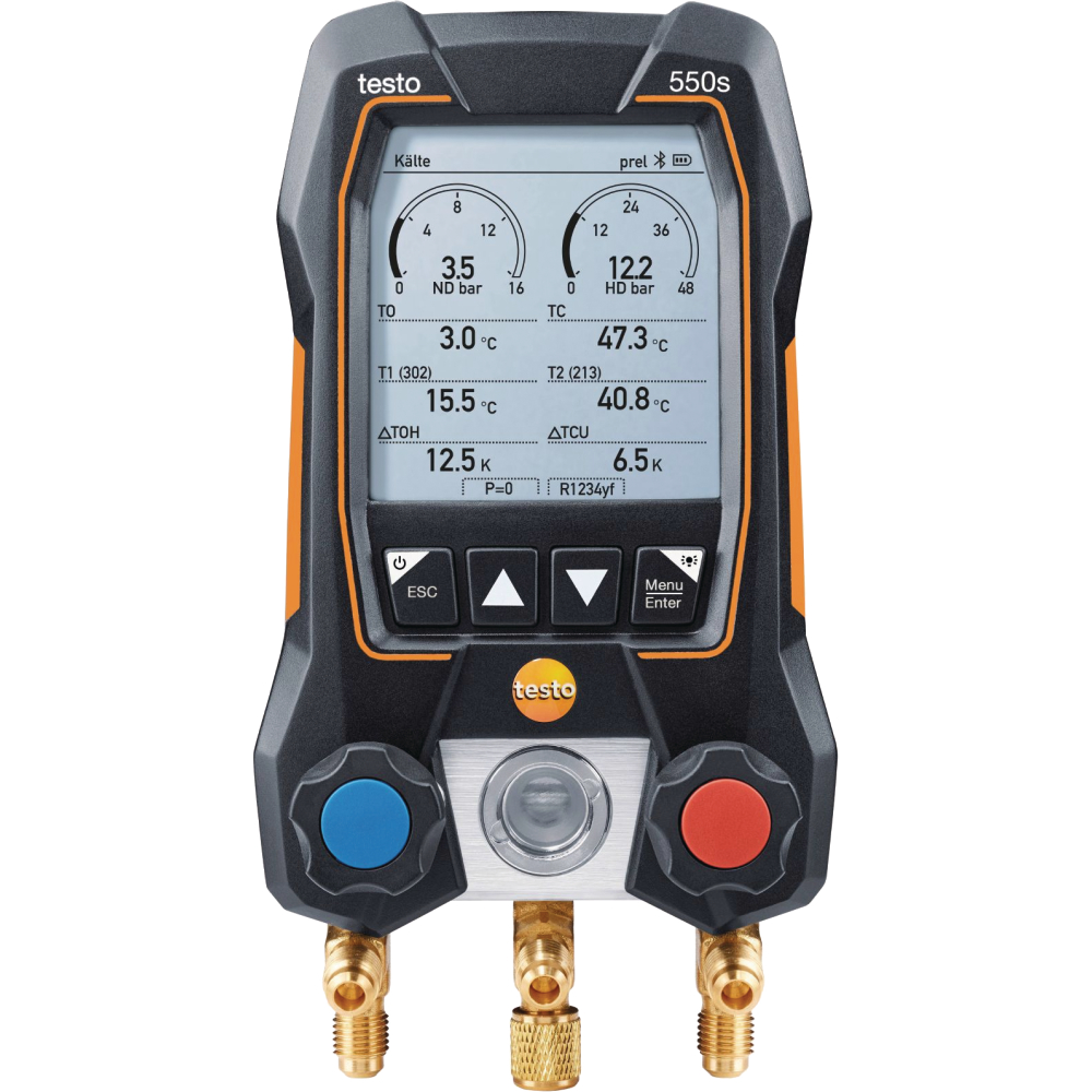 digit. Monteurhilfe testo 550s mit 2-Wege Ventilblock Basis Set