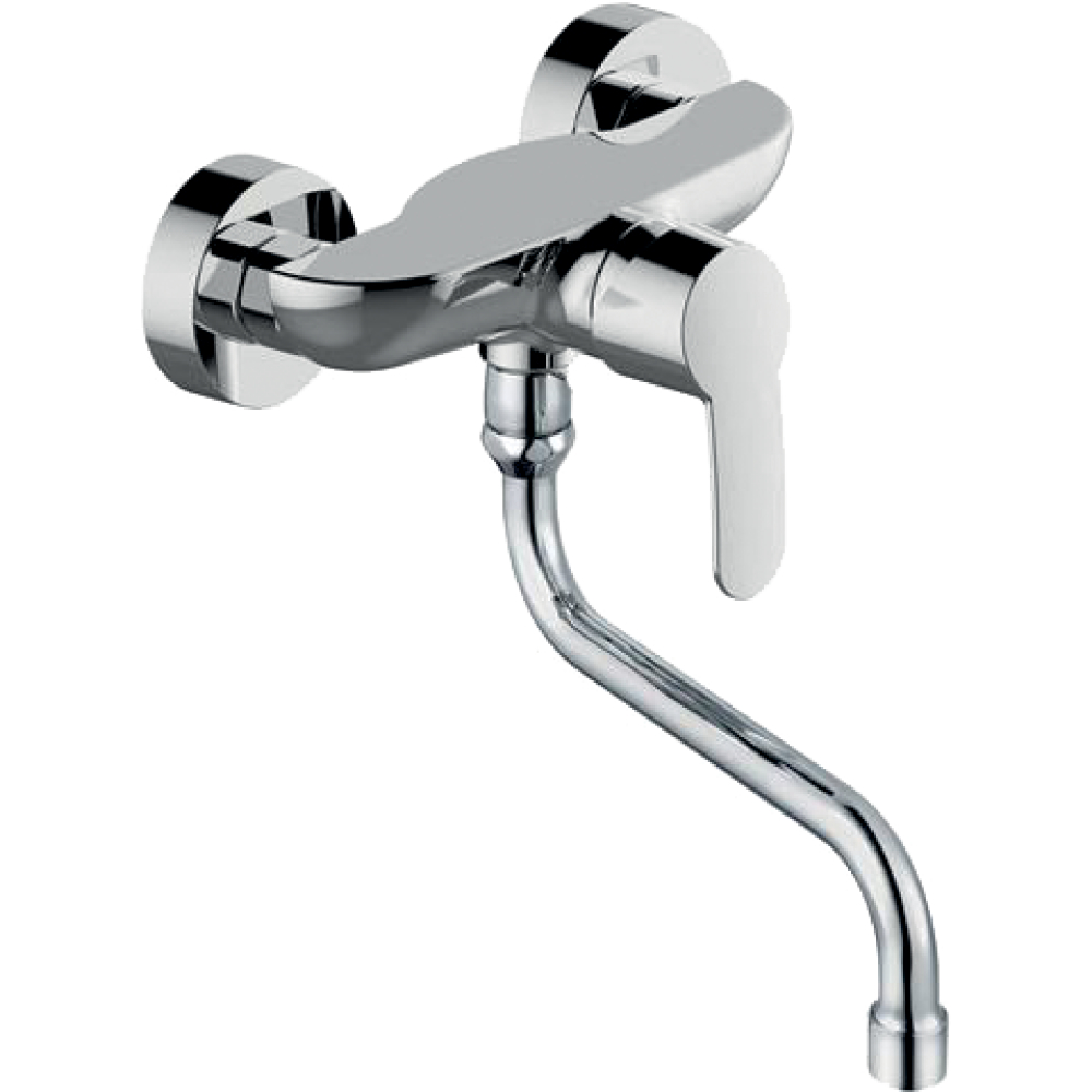 FORMAT Basic Wand-SPT-EHM chrom, mit S-Auslauf 150mm