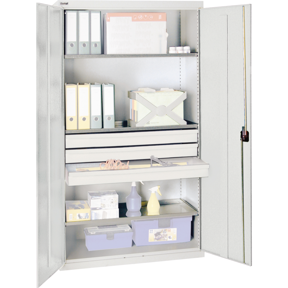 Werkzeugschrank S2000 RAL 7035/7016 3 Wannenböden 3 Schubladen