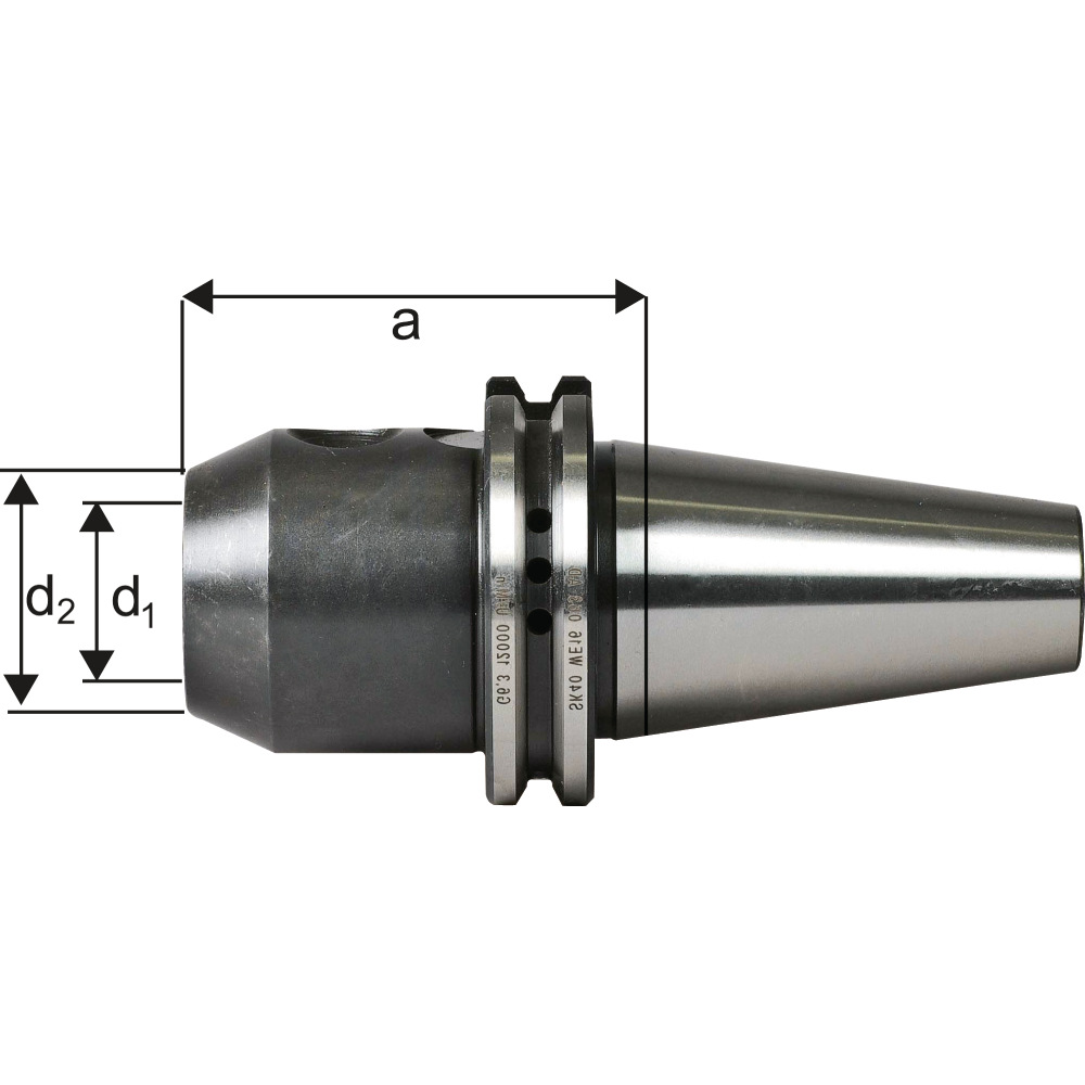 Flächenspannfutter DIN 69871, Weld., SK 40, FORTIS