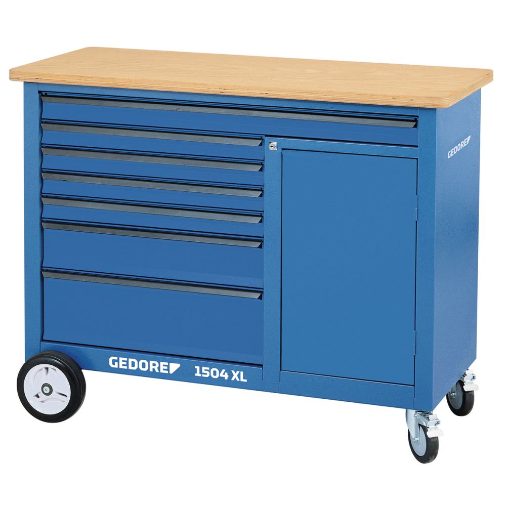 Rollwerkbank XL mit Fach und 6 Schubladen GEDORE