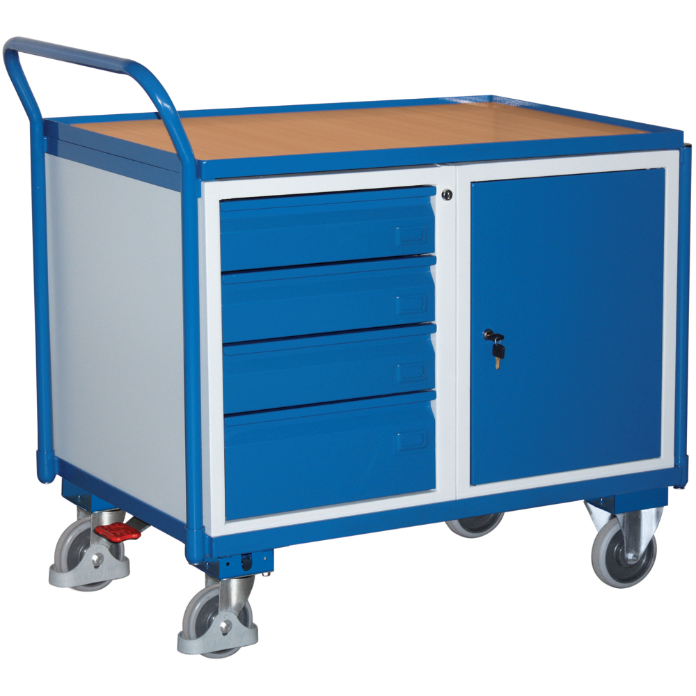 Tischwagen 250 kg 1 Schrank 4 Schubladen