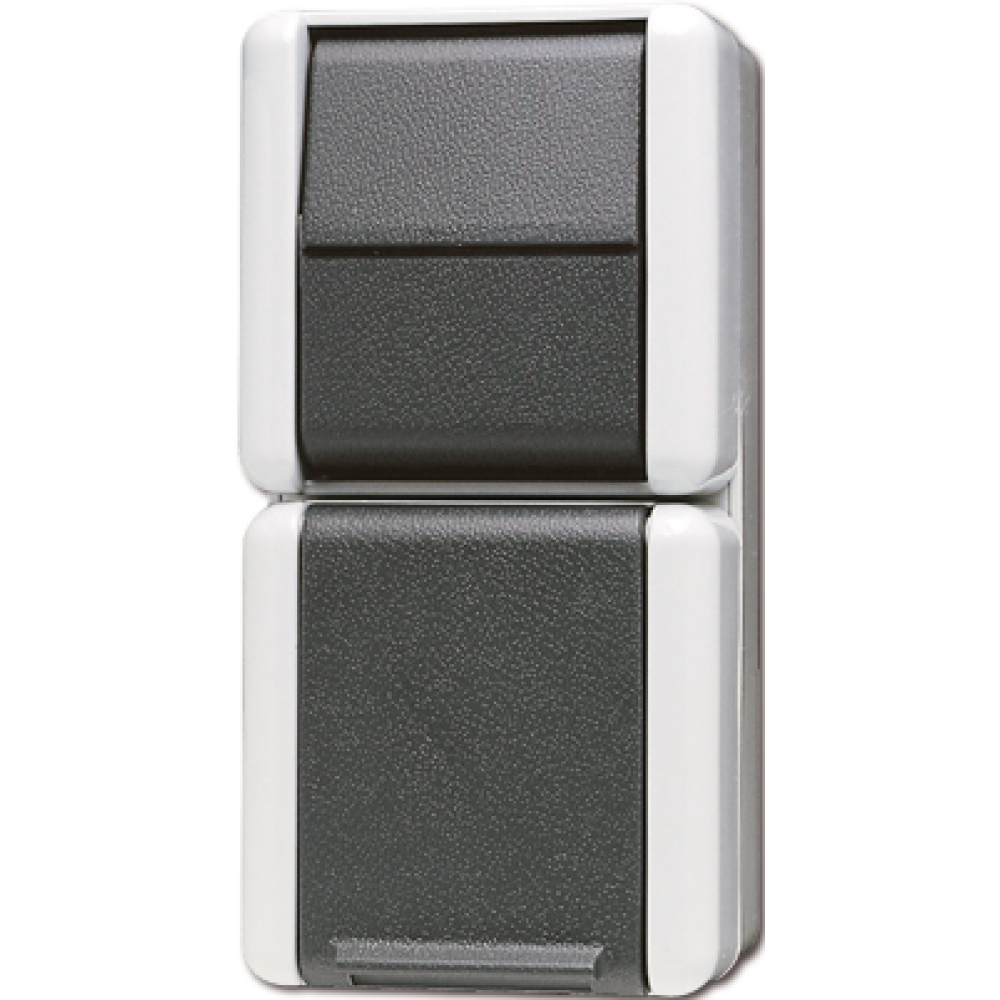 Kombination Schalter/ Steckd. AP IP44 Jung 876W