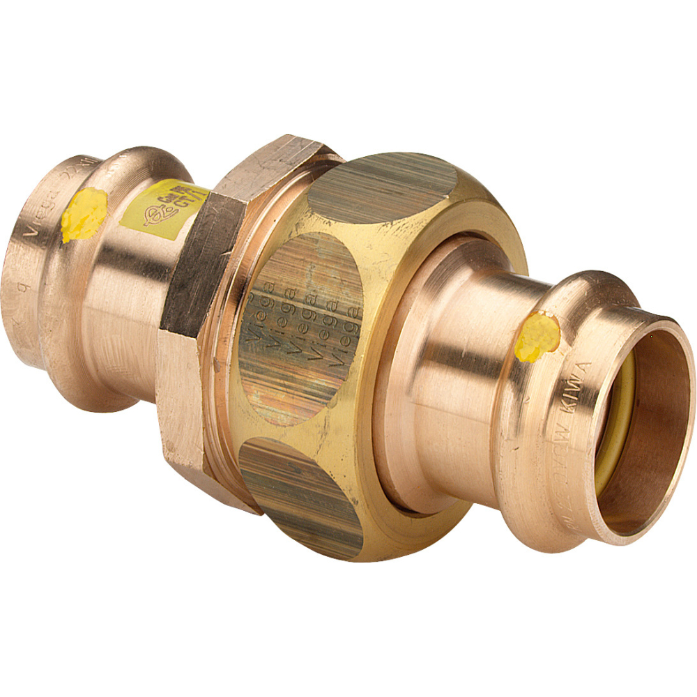 Viega Verschraubung mit SC Profipress G 2650 für Gas in 22mm Rotguss