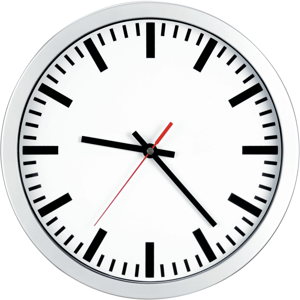 Quarz-Wanduhr D300 eleg. Ziffernblatt we, Striche