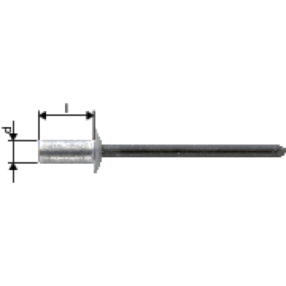 Blindniet CAP Alu/Stahl Flachrundkopf 4x9,5mm GESIPA