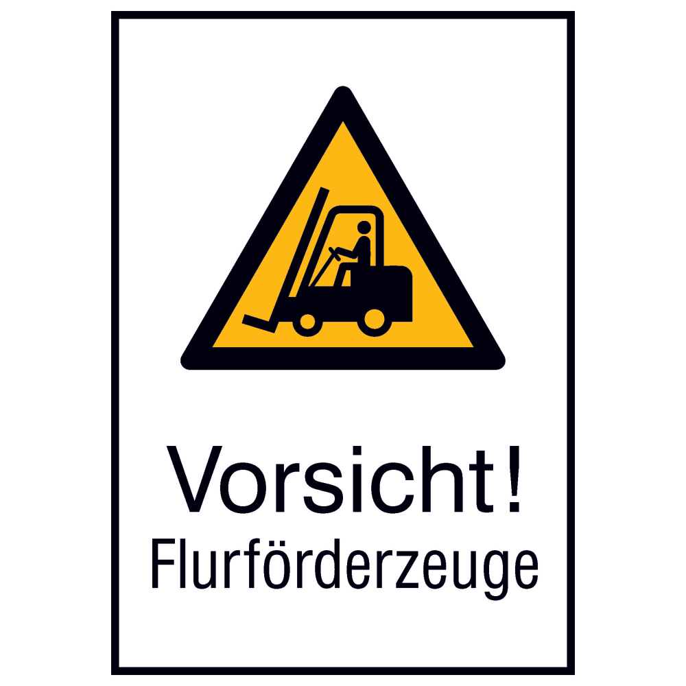 Warnschild Alu gepr Flurförderz. 520x742