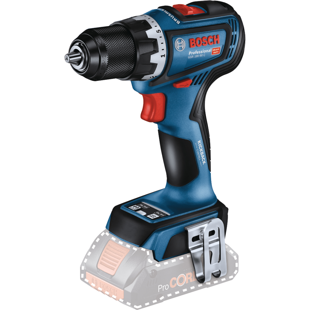 Bosch Akku-Bohrschrauber 18V c&g GSR 18V-90C 36/64Nm solo