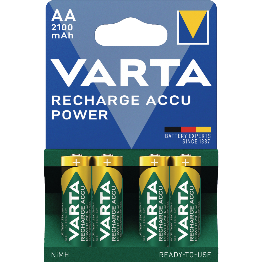 VARTA Power Accu R2U Mignon AA, HR06, 2100 mAh