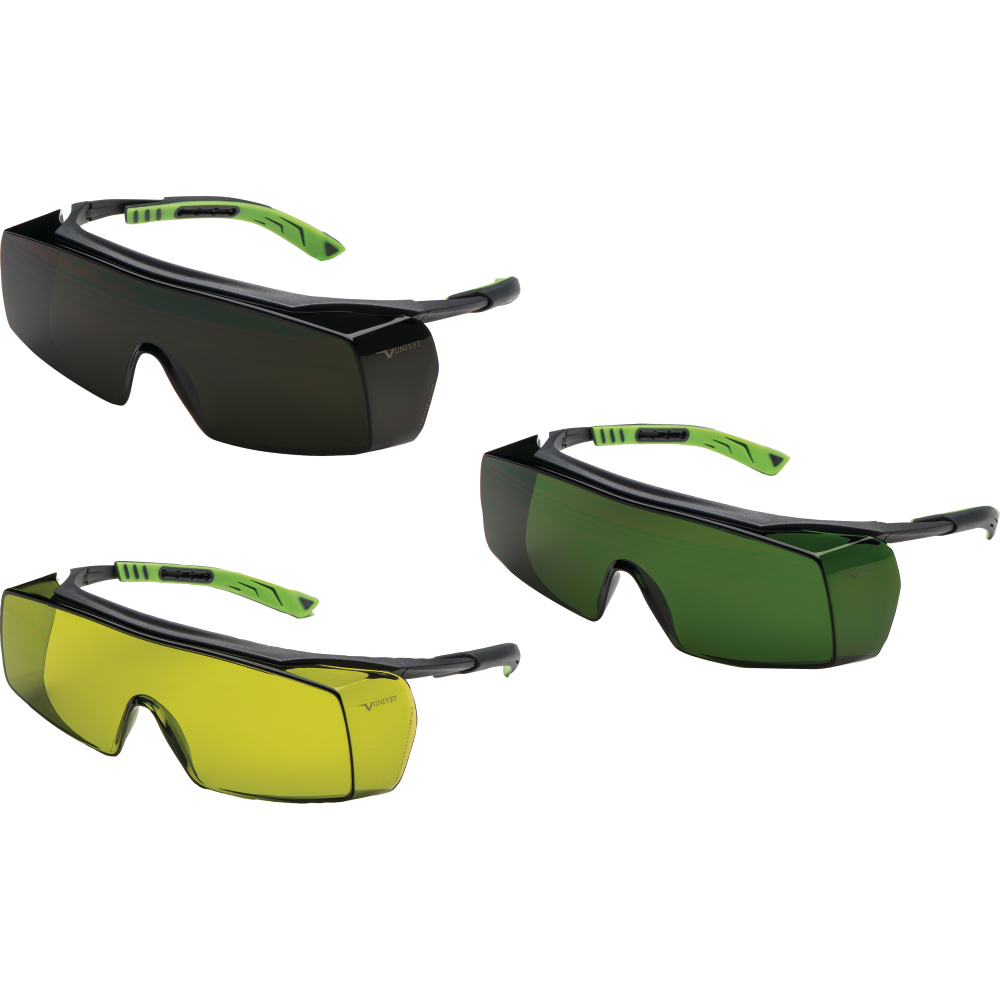 Univet Überbrille 5X7 WELDING 3 schwarz-grün antikratz