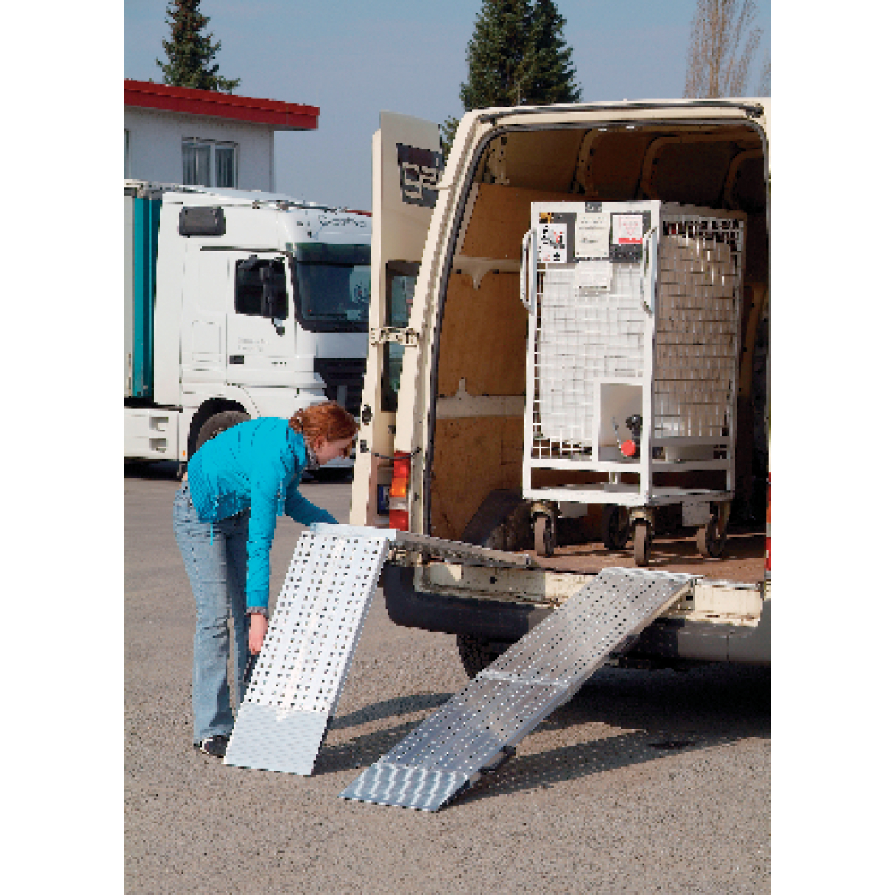 Verladeschiene-Aluminium L2500xB400 mm faltbar Tragkraft 400kg/Paar