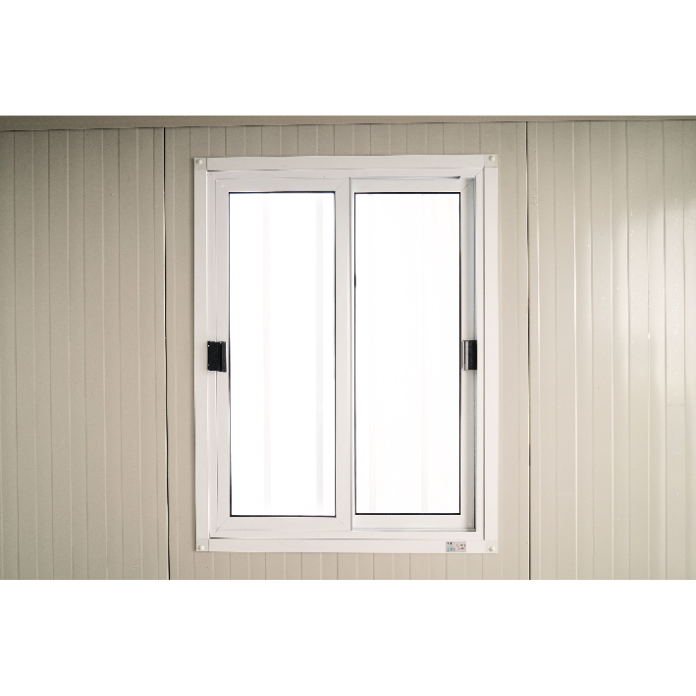 Fenster inkl. Gitter, Aluweißes Schiebefenster 760x1020mm (Aufpreis)