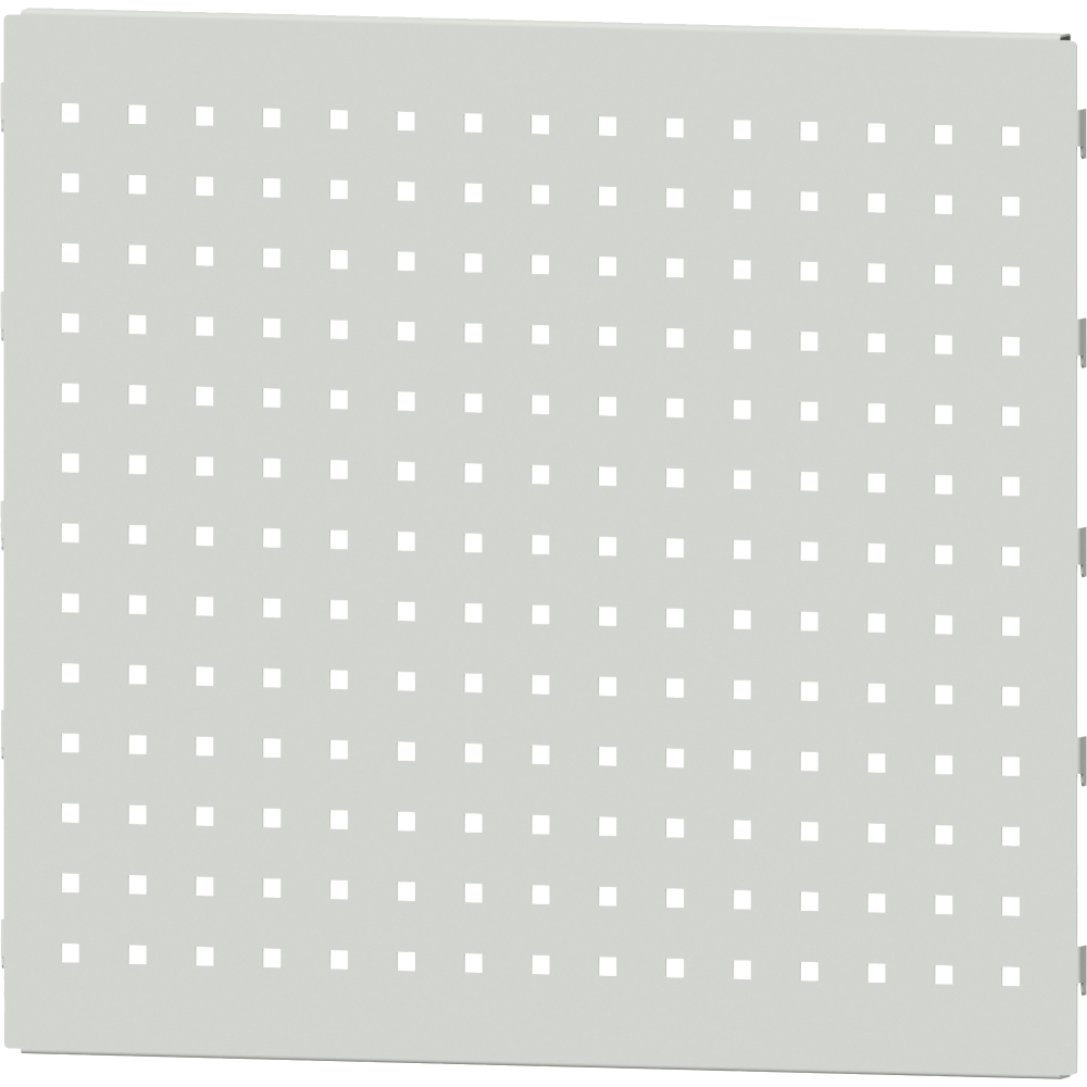 Lochblechwand B612xH566mm RAL 7035 für Vertikalauszug