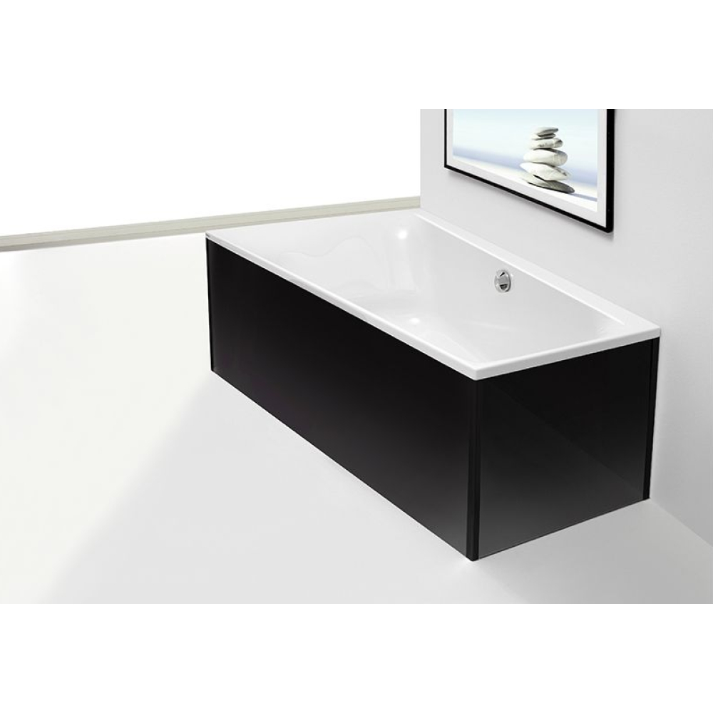 FORMAT Design Glasverkleidung zu Trapezw. 170x120cm, li, sw, f Vorwand