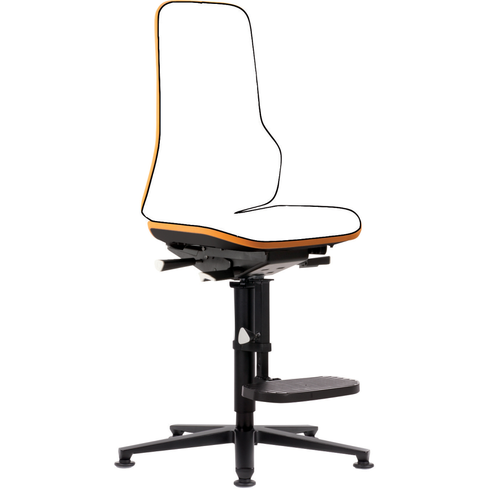 Stuhl NEON grau synchro m. Gleiter u. A.-Hilfe