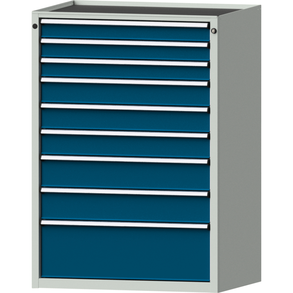 Schubladenschrank 4006 750x600mm, 9 SL,7035/5010