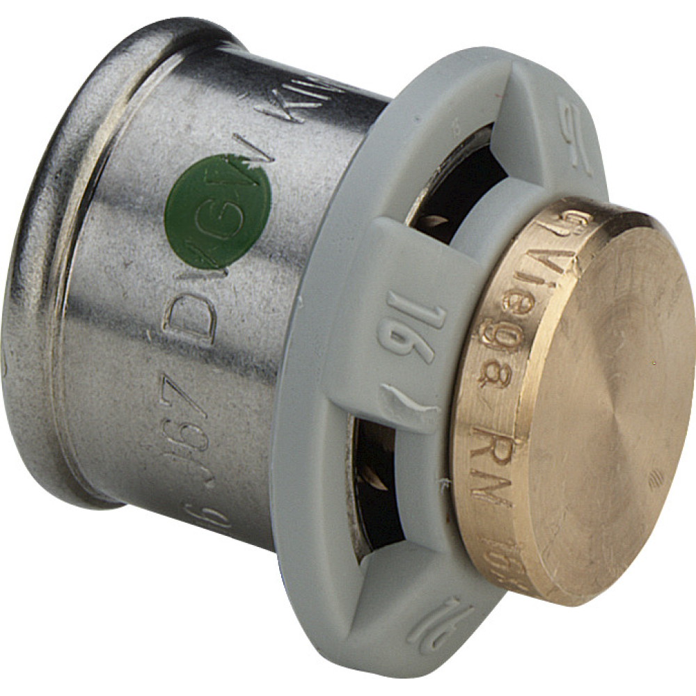 Viega Verschlussstopfen mit SC Sanfix P 2156 in 32mm Rotguss