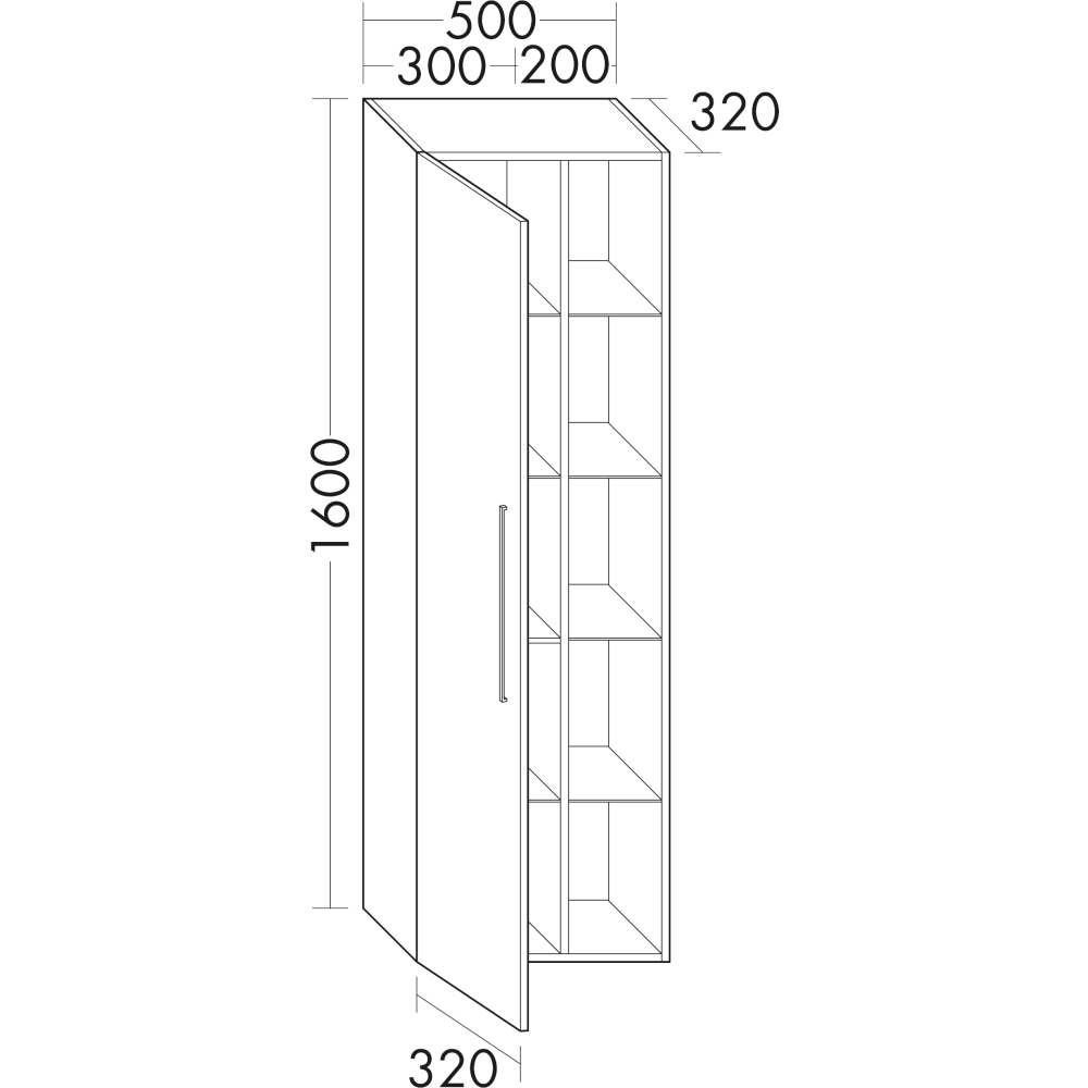 Hochschrank FORMAT Design HSES