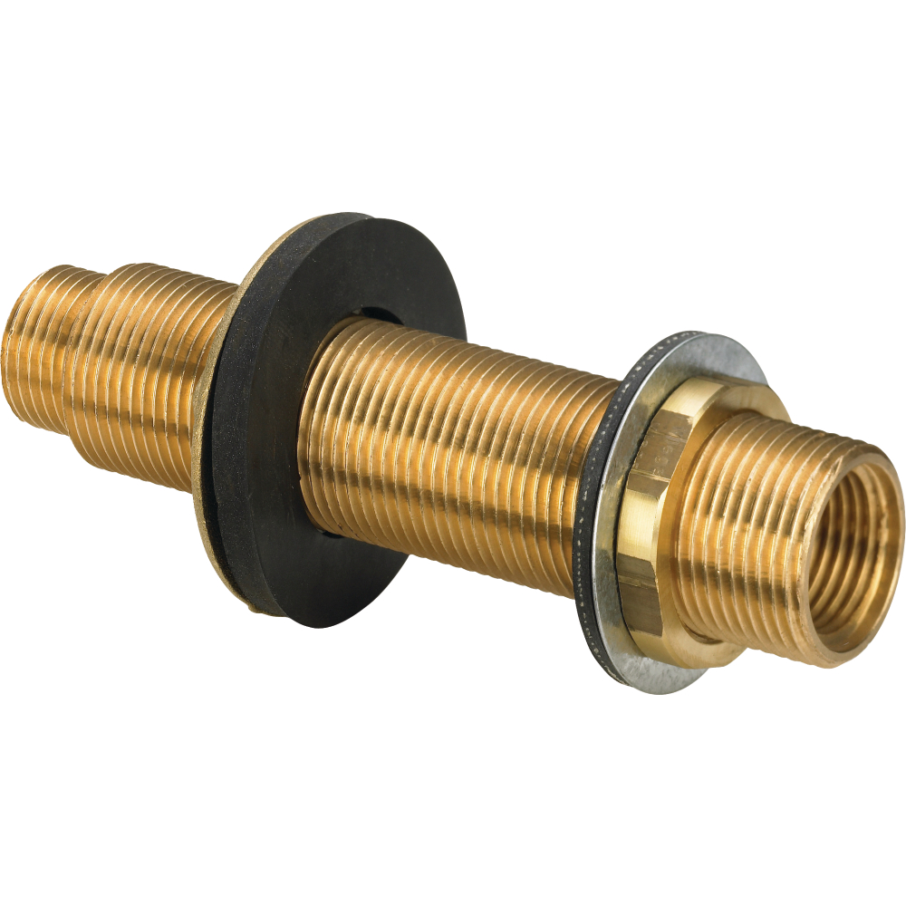 Viega Wanddurchführung mit SC Sanfix P 2132.9 in Rp1/2 x G3/4 x 120mm Rotguss
