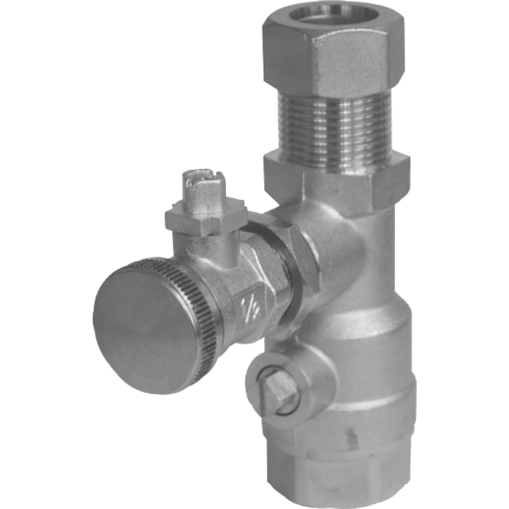 Durchgangswartungshahn RP 3/4" KFE-Ha. verchr. Wolf