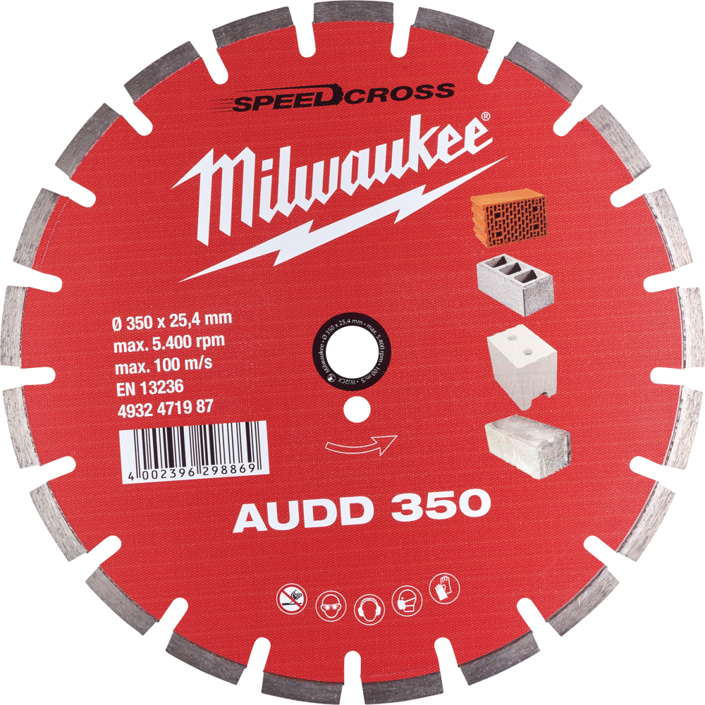 Milwaukee Diamanttrennscheibe AUDD 350 Speedcross 350 x 25,4 mm