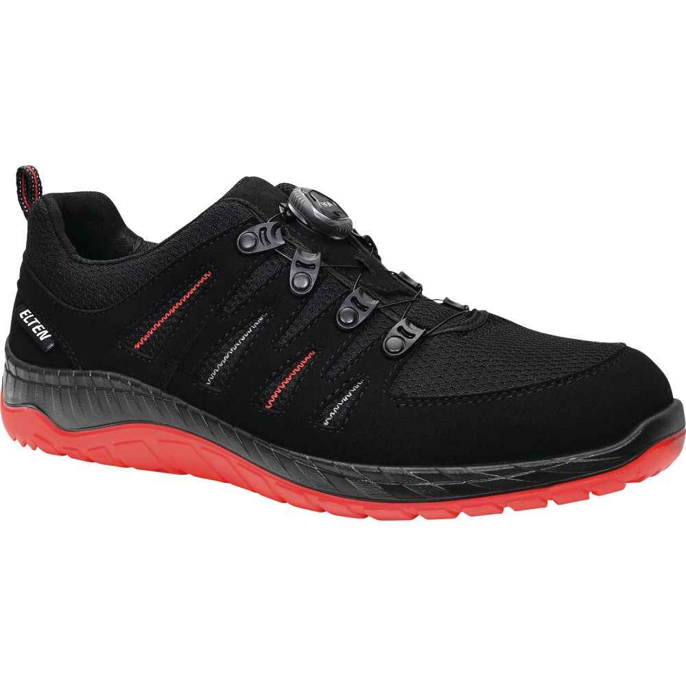 ELTEN Sicherheitshalbschuh MADDOX BOA® black-red Low ESD S3S 729151 Gr.44