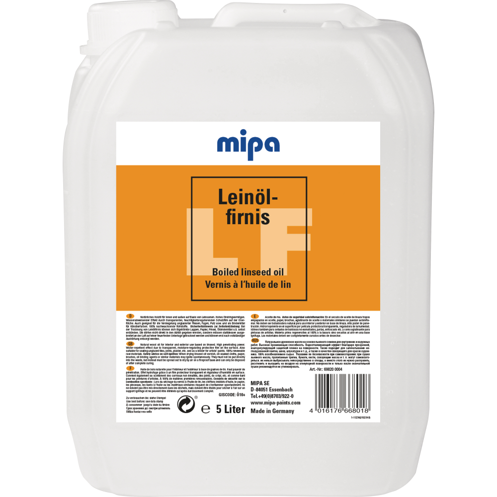 Leinölfirnis naturfarben 5l Mipa