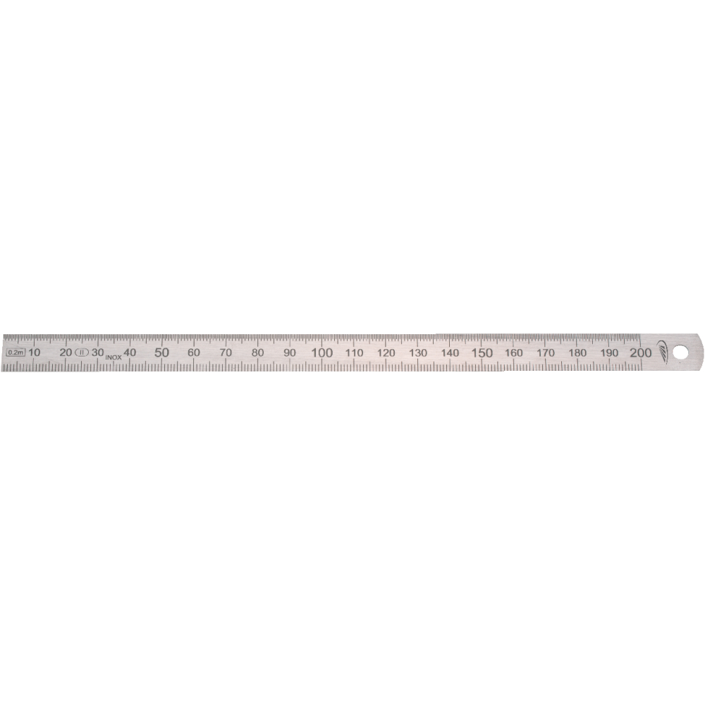 Biegsamer Stahlmaßstab 300x15x0,5mm 1/2 HP