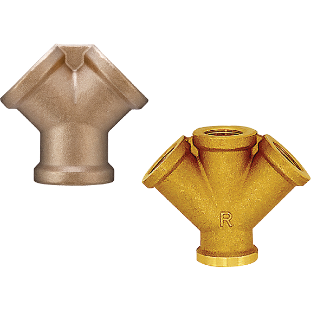 Verteiler, 2-fach und 3-fach, Messing